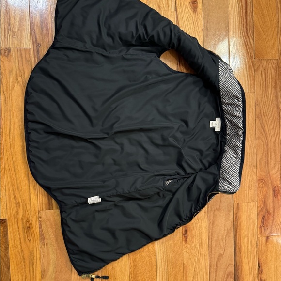 J. Crew factory gray herringbone patterned puffer vest xxs - Picture 6 of 6